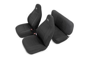 Jeep Wrangler Seat Covers - Front and Rear - Rough Country - Neoprene - '97-'02 Jeep Wrangler Seat Covers - Front and Rear - Rough Country - Neoprene - '97-'02